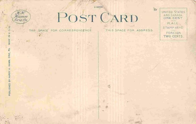 Main Street from Third Jamestown New York 1920s postcard