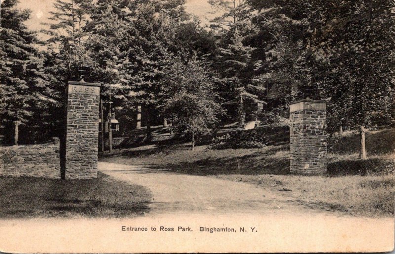 New York Binghamton Entrance To Ross Park