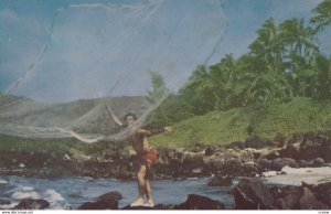 Net Fisherman , Hawaii , 1950-60s