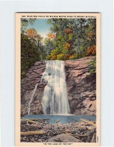 Postcard Blue Sea Falls On Wilson Motor Road To Mount Mitchell, North Carolina