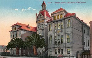 Porter School, Alameda, California, Early Postcard, Unused
