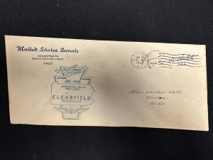 U.S. SENATOR RUSH HOLT ORIGINAL 1939 HISTORICAL ENVELOPE AIR MAIL WEST VIRGINIA