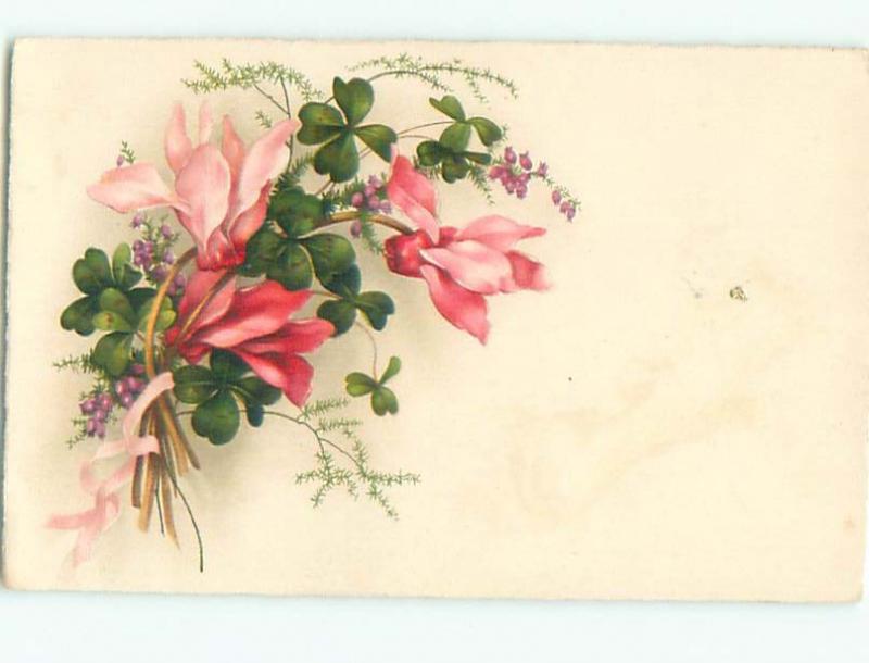 Very Old Foreign Postcard BEAUTIFUL FLOWERS SCENE AA4385