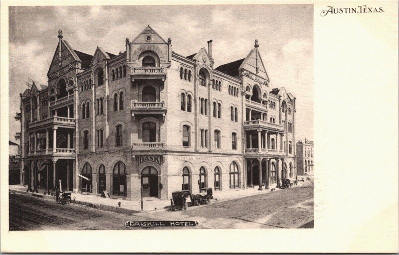 USA Driskill Hotel Austin Texas Vintage Postcard 09.42 