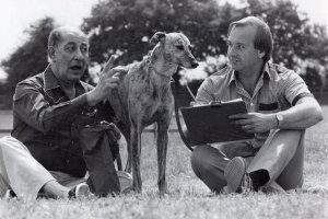 Greyhound Racing Raffle RSPCA BBC Shenley Herts TV Alfred Marks Press Photo