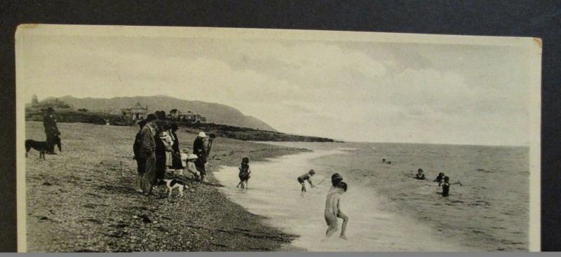 Mint Vintage Bathing Strand Greystones Co Wicklow Ireland Real Picture Postcard 