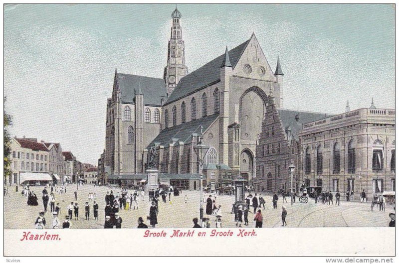 Haarlem, Groofe Markt en Groole Kerk, North Holland, Netherlands, 00-10s