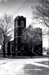 Real Photo Postcard Immanuel Lutheran Church in Saint Ansgar, Iowa