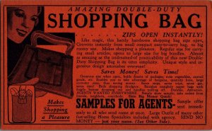 Advertising Postcard Double Duty Shopping Bay Inventor Akron OH