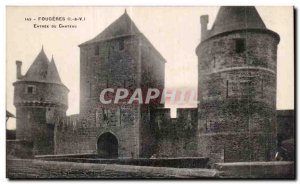 Old Postcard Fougeres Entree Du Chateau