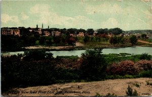 Postcard MA Plymouth County Middleboro Bird's Eye View From East Side 1913 H17