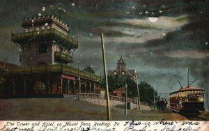 Vintage Postcard 1906 The Tower and Hotel on Mount Penn. Reading Pennsylvania