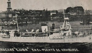 Cuban Cruiser in Port of Hamburg Germany Navy Battleship