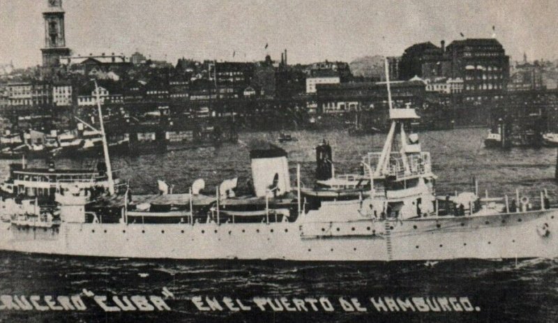 Cuban Cruiser in Port of Hamburg Germany Navy Battleship