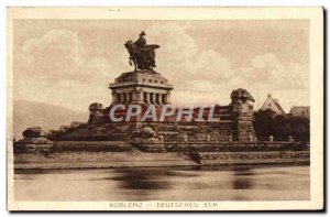 Old Postcard Koblenz Deutsches Eck