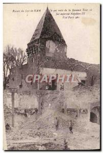 Old Postcard Ruins of the fort of Ham Army