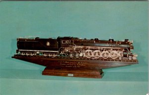 Dover Ohio Warther Museum Great Northern Type Carved Locomotive Postcard Z19
