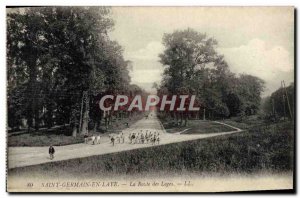 Old Postcard Saint Germain en Laye Route des Loges Soldiers