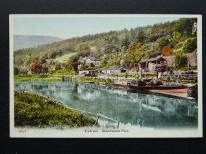 Wales TREFRIW / TREFRIEW Steamboat & Pier c1904 Postcard