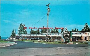 MI, Mackinaw City, Michigan, Travelers Motel, Exterior, Dexter Press No 13066C