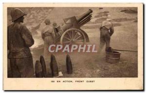 Postcard Old Army In Action Western Front Canon