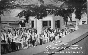 Postcard New York Brooklyn Bermuda Terrace hotel St. George restaurant 23-9859