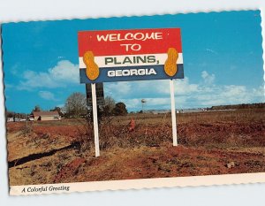 M-124669 A Colorful Greeting Welcome To Plains Georgia