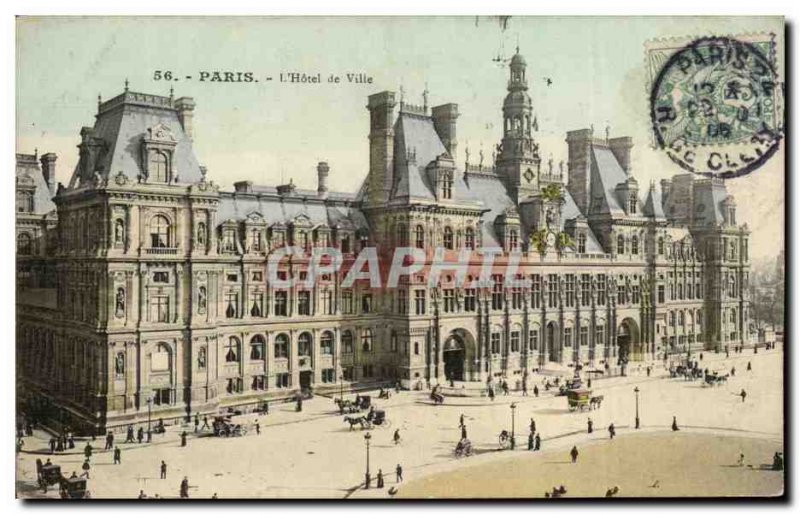 Paris Postcard Old City Hall