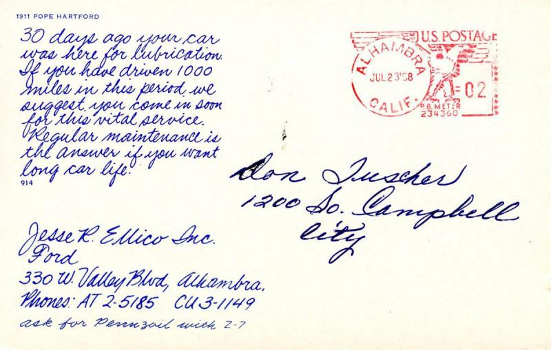 Antique Auto - 1911 Pope Hartford