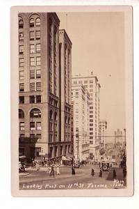 Real Photo, East on 11th Street, Downtown Tacoma, Washington,