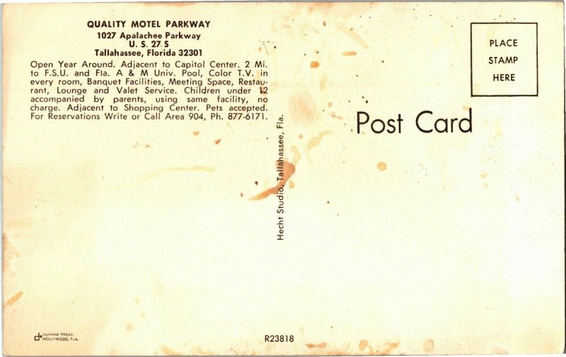 Quality Motel Parkway Tallahassee FL Muti View Vintage Postcard D28