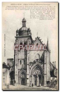 Old Postcard Arcis sur Aube Church St Etienne Historical Monument