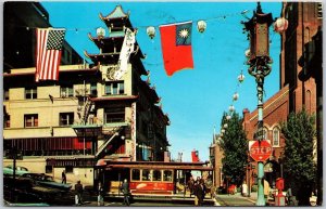 1966 San Francisco's Chinatown California Grant Avenue & Street Posted Postcard