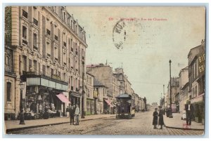 1919 Chantiers Street Versailles France Trolley Car Posted Antique Postcard