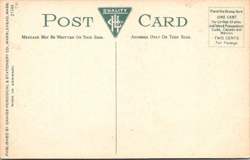 Marblehead, MA Massachusetts  NEW FOUNTAIN INN HOTEL Waterfront ca1910s Postcard