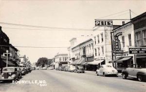 Boonville Missouri Street Scene Real Photo Antique Postcard J62300