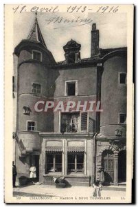 Postcard Old House Chateau Chaumont has two turrets