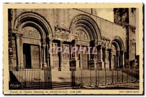 Saint Gilles - Facade of & # 39Eglise Abbey Old Postcard