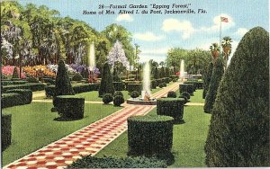 Epping Forest Home Mrs. Alfred I. Dupont Florida Postcard Standard View Card