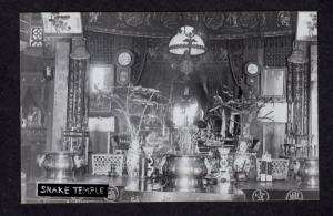 Snake Temple PENANG malaysia Sungei Kluang Malay Real Photo Postcard RP RPPC