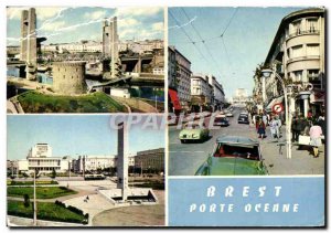 Modern Postcard Brest Porte Oceane Pont de Recouvrance Street and turn Tanguy...