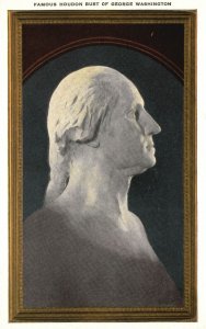 Vintage Postcard 1920's Famous Houdon Bust of George Washington Mount Vernon VA