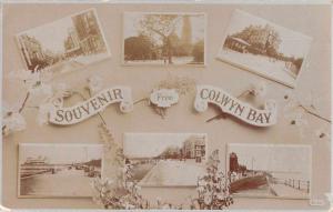 Colwyn Bay Wales Multiview Real Photo Antique Postcard J75584