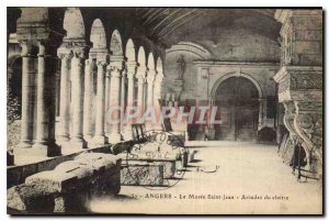 Old Postcard Angers Le Musee Saint John cloister Arcades