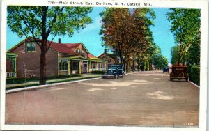 1920s Main Street East Durham Catskills New York Postcard