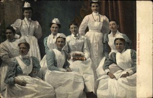 Group of US Army Nurses c1910 Pre-WWI Postcard
