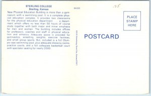 Postcard - New Physical Education Building, Sterling College - Sterling, Kansas