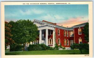 HARRISONBURG, Virginia  VA   ROCKINGHAM MEMORIAL HOSPITAL   Postcard