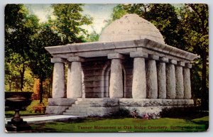 Springfield Illinois~Oak Ridge Cemetery~Tanner Monument~Columns~1911 Postcard