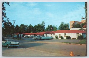 Roadside~El Rancho Motel Durham NC~Fire Hydrant~Nr Duke~Vintage Postcard